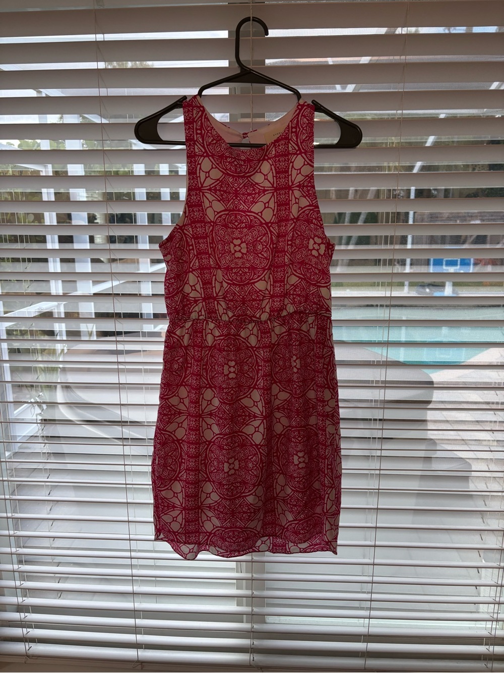 Everly Sleeveless Pink Patterned Mini Dress